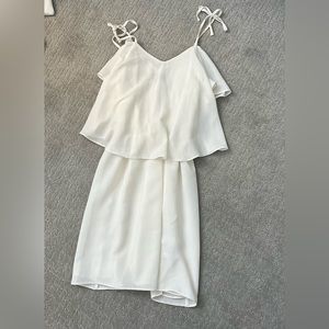 Topshop White Tie Straps Mini Dress